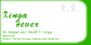kinga hever business card